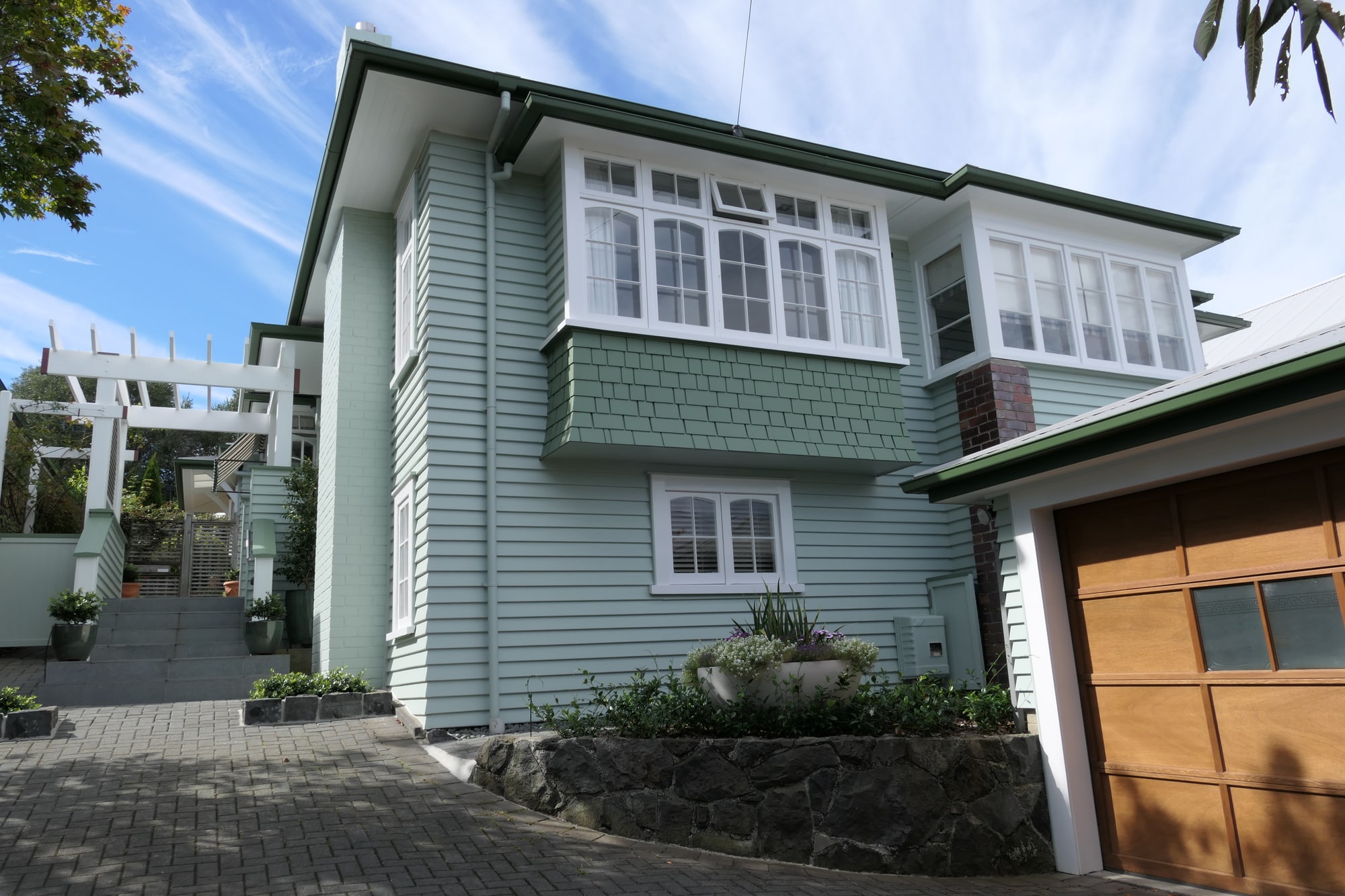 Exterior painting work on an Auckland home.